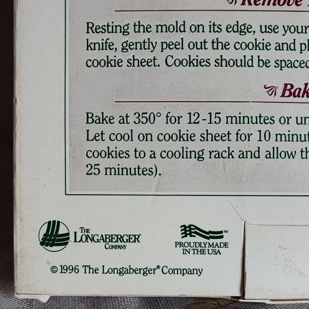 LONGABERGER Pottery Pair HOPE LOVE Cookie Mold Holiday Angel Series 1994 1996